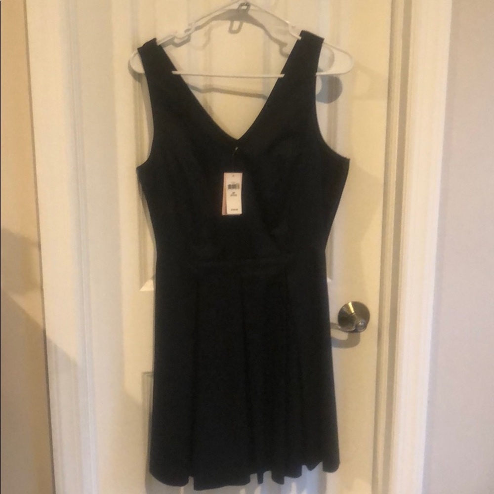 Black pleated dress
